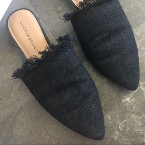 Lucky Brand black denim slip-on